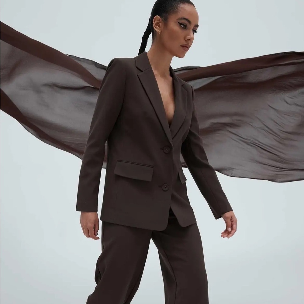 Mossman The All Rise Blazer In Chocolate Brown